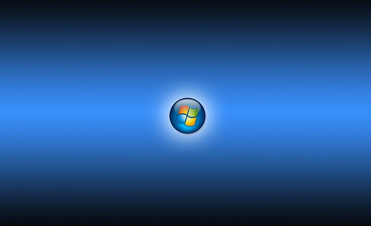 Windows Vista Aero 20, Microsoft Windows logo, blue, colored background, HD wallpaper