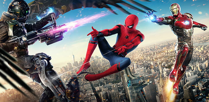 HD wallpaper: Spider-Man, 8K, Spider-Man: Homecoming, Iron Man, 4K, Vulture  | Wallpaper Flare