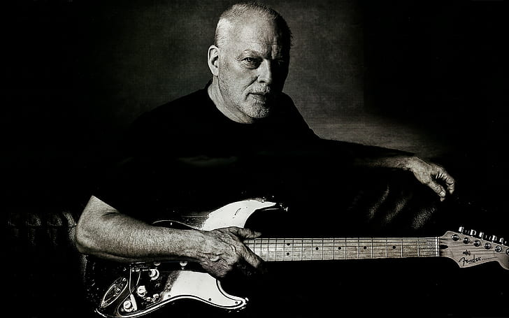Pink Floyd, Fender, guitar, David Gilmour, guitarist, Stratocaster, HD wallpaper