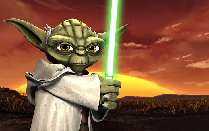 Star Wars Yoda HD, master yoda from star wars illustration, movies