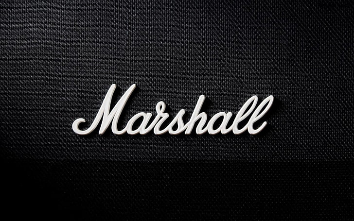 Marshall product label, music, communication, text, close-up, HD wallpaper