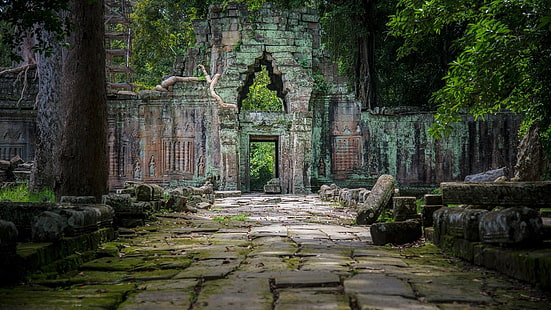 HD wallpaper: Angkor Wat, Cambodia, historic, ruins, architecture, Hinduism | Wallpaper Flare