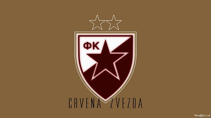 logo, sport, crest, soccer, Crvena Zvezda, sign, communication, HD wallpaper