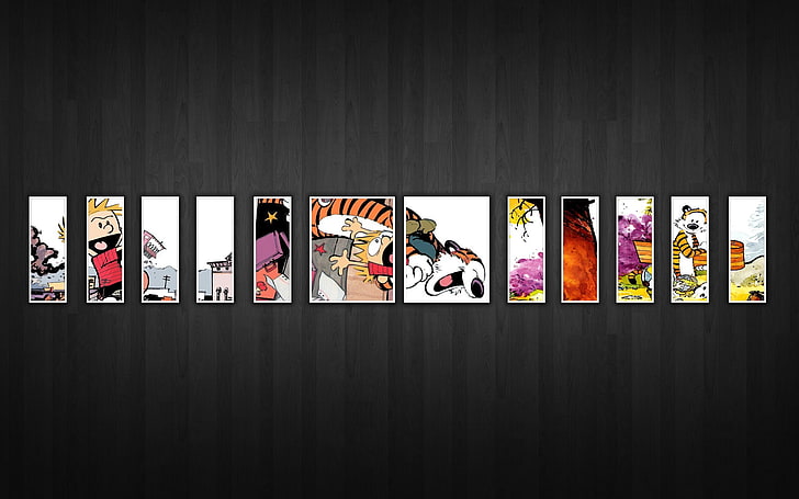 assorted character animated illustration lot, Calvin and Hobbes, HD wallpaper