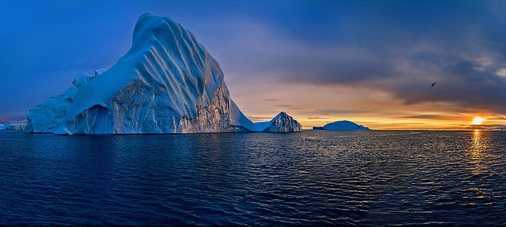 white iceberg, nature, sky, sea, water, scenics - nature, beauty in nature, HD wallpaper