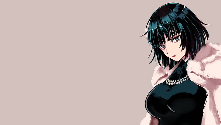 black-haired female anime character, anime girls, Fubuki, One-Punch Man, HD wallpaper