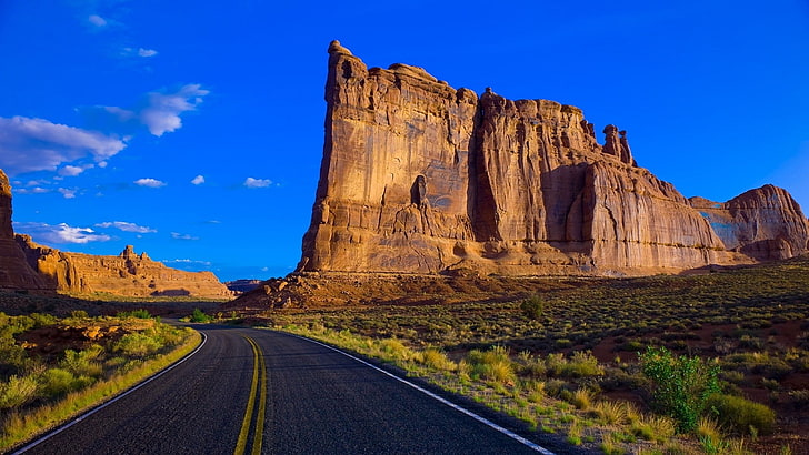 road, Bixby Bridge, desert, nature, Utah, landscape, Bixby Creek Bridge, HD wallpaper