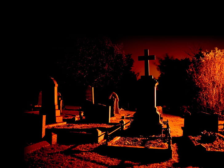 cemetery coffins The Graveyard Abstract Photography HD Art, cross, HD wallpaper