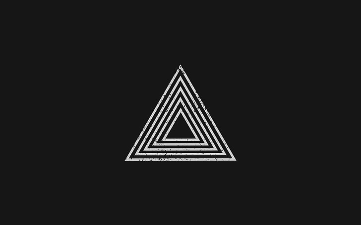 minimalism, triangle, black, black background, shapes, geometry